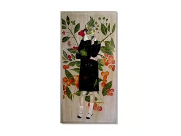 GREEN LOLI - Oil and mixed technique on canvas by ICI ET LÀ - view 2